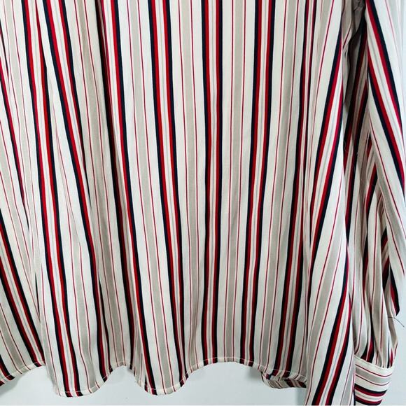 Free People Mad About You Satin Striped V Neck Button Down Shirt Medium - Picture 14 of 15